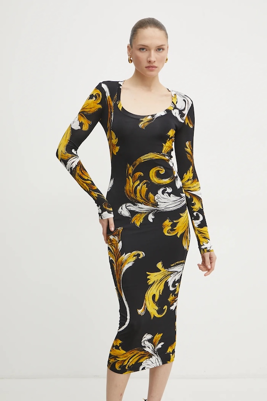 Платье Versace Jeans Couture узор чёрный 78HAO920.JS471