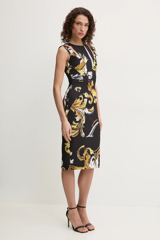 Versace Jeans Couture sukienka wzorzyste czarny 78HAO9B3.NS636