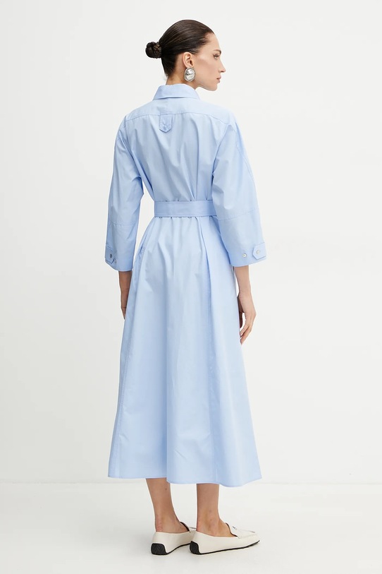 Pamučna haljina Marella MADDA 2513221074 plava SS25