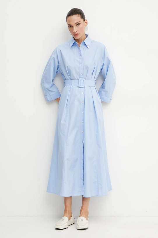 Pamučna haljina Marella MADDA plava 2513221074