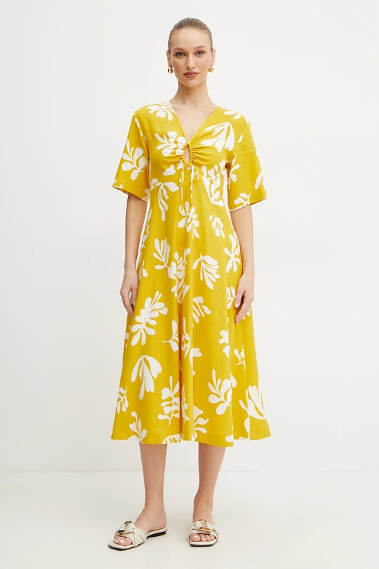 Marella sukienka MOLISE casual żółty 2513221112