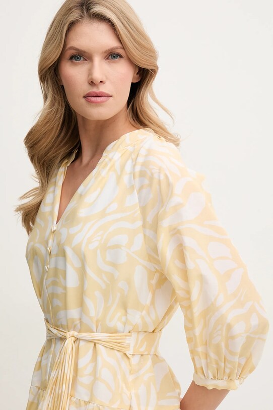 Marella rochie din amestec de mătase VENAS galben 2513221114