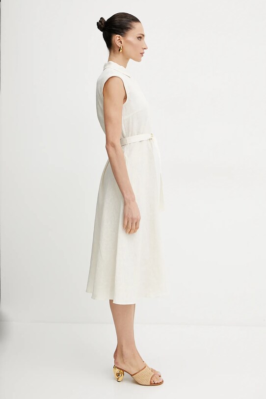 Lanena obleka Marella Emme by Marella 2515221262 bež SS25