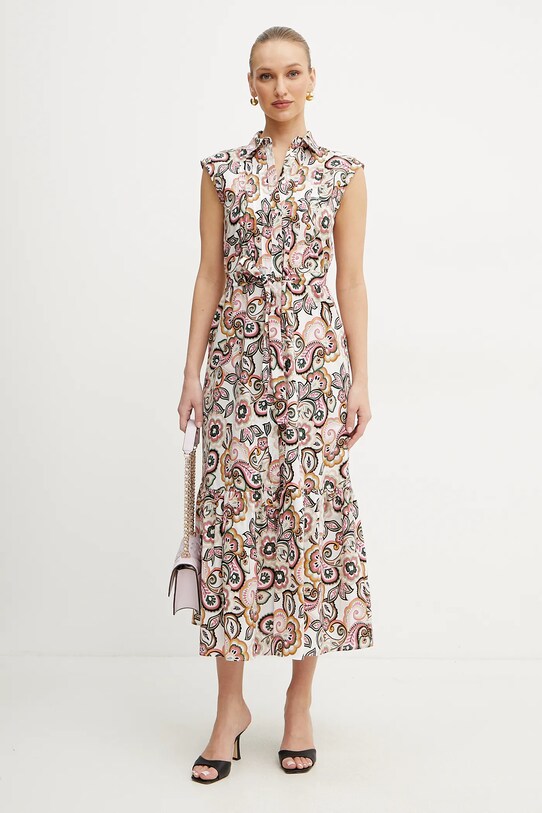 Marella rochie din bumbac Emme by Marella maxi alb 2515221302