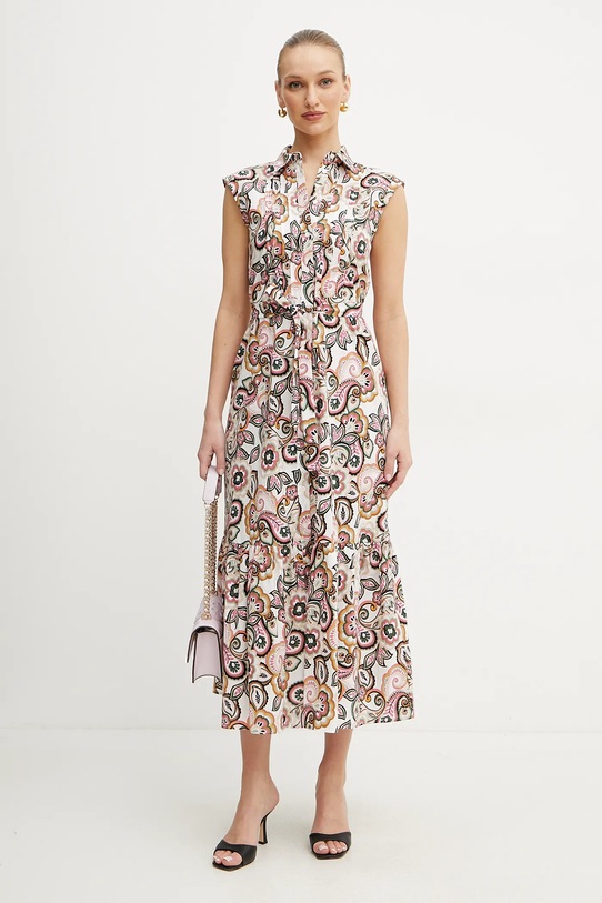 Bombažna obleka Marella Emme by Marella Casual bela 2515221302