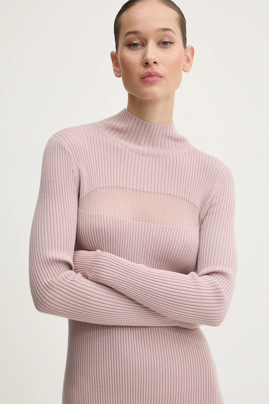 Diesel sukienka wełniana M-SLINT DRESS różowy A16556.0CPAS