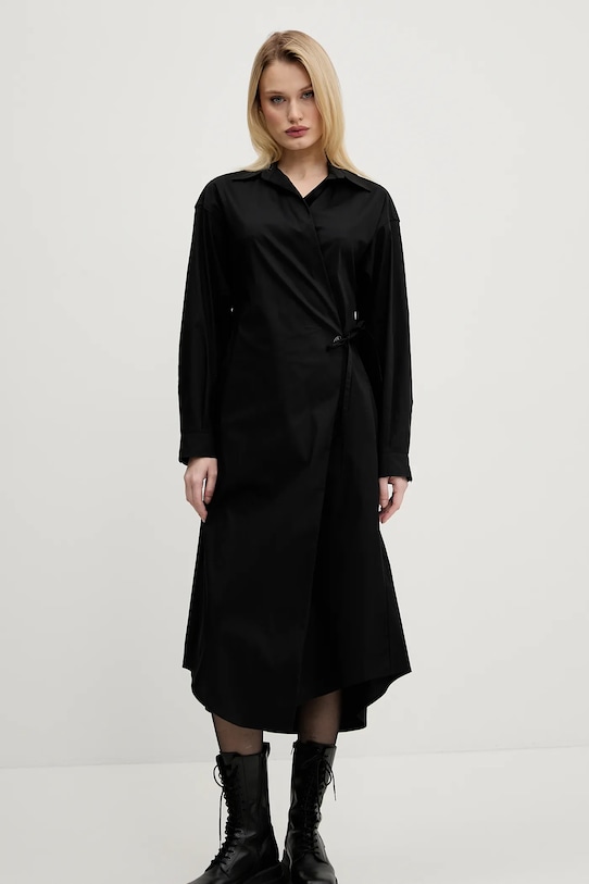 Diesel rochie D-ELPHI-LONG DRESS midi negru A16843.0IMAL