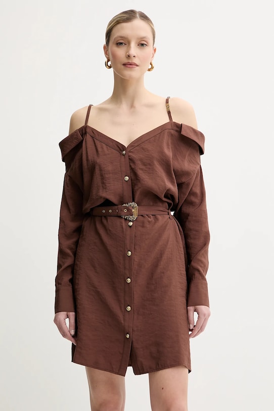 Versace Jeans Couture sukienka casual brązowy 78HAO911.N0433