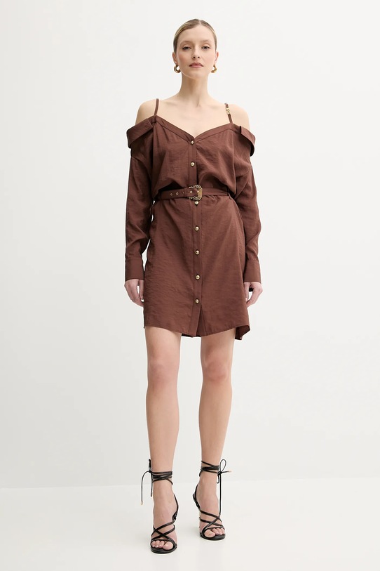 Versace Jeans Couture sukienka 78HAO911.N0433 brązowy SS25