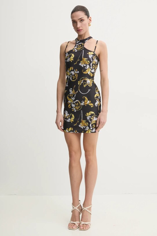 Obleka Versace Jeans Couture 78HAO914.JS470 črna SS25