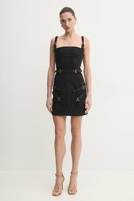 Versace Jeans Couture vestito di jeans 78HAO952.DW040L54 nero SS25