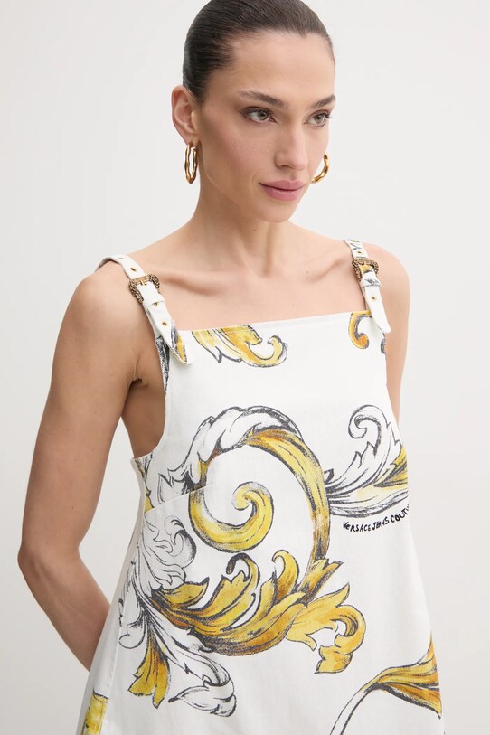 Versace Jeans Couture sukienka jeansowa biały 78HAO954.ES138SS0