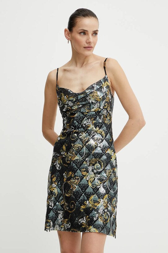 Šaty Versace Jeans Couture nášivka černá 78HAO9B6.JS443