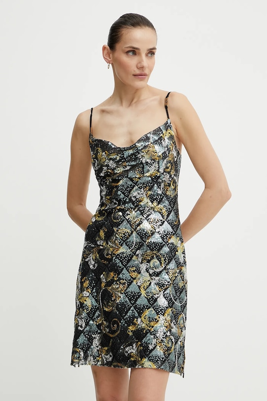 Versace Jeans Couture sukienka wzorzyste czarny 78HAO9B6.JS443