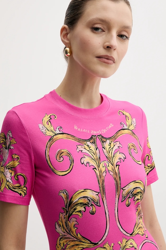 Šaty Versace Jeans Couture ružová 78HAO9P9.JS466