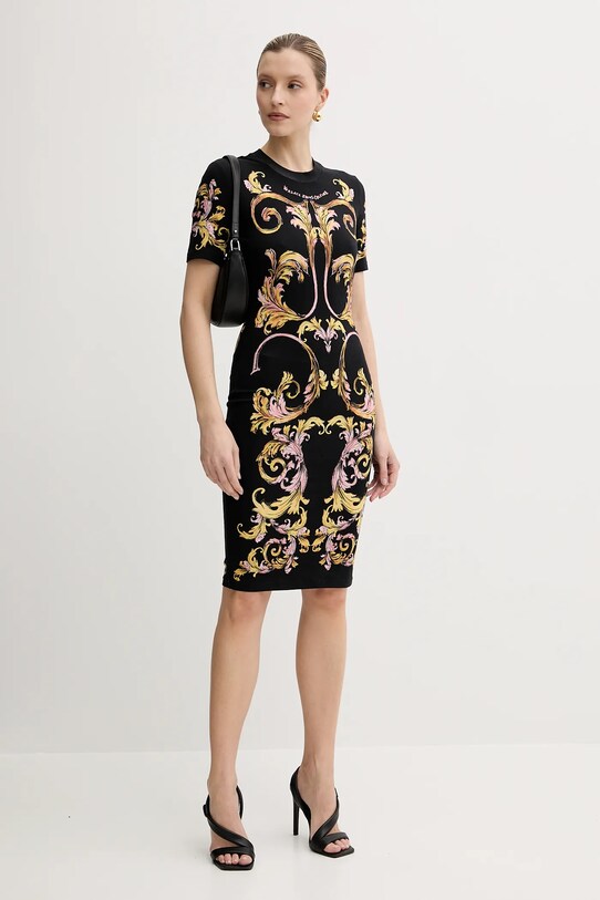 Versace Jeans Couture rochie 78HAO9P9.JS466 negru SS25