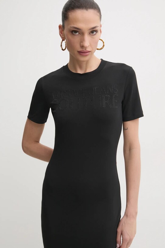 Obleka Versace Jeans Couture črna 78HAOS04.CJ01S