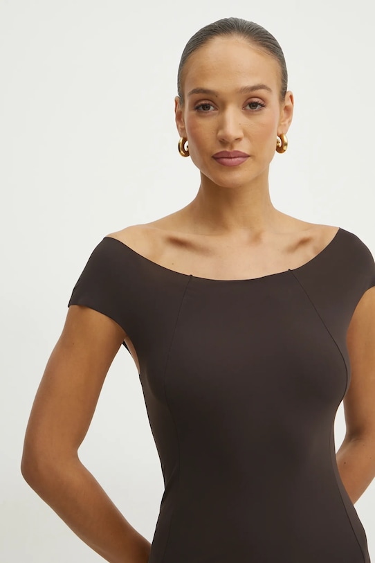 Φόρεμα Patrizia Pepe καφέ CA1703.JZ26