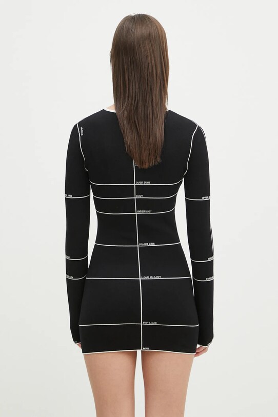 Odzież VETEMENTS sukienka Knitted Mini WA66KN100X czarny