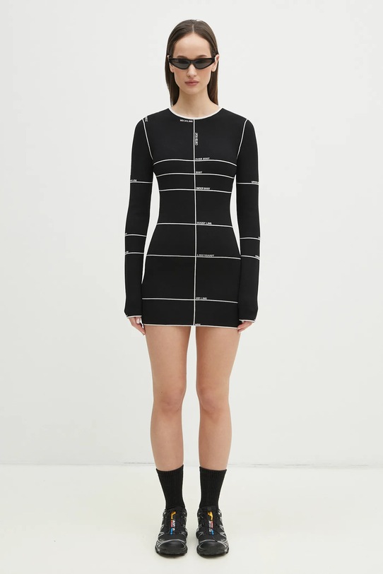 VETEMENTS sukienka Knitted Mini WA66KN100X czarny