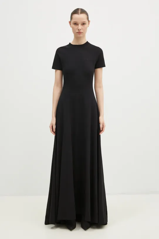 VETEMENTS dress Embroidered Logo Ballroom maxi black WA66DR710B