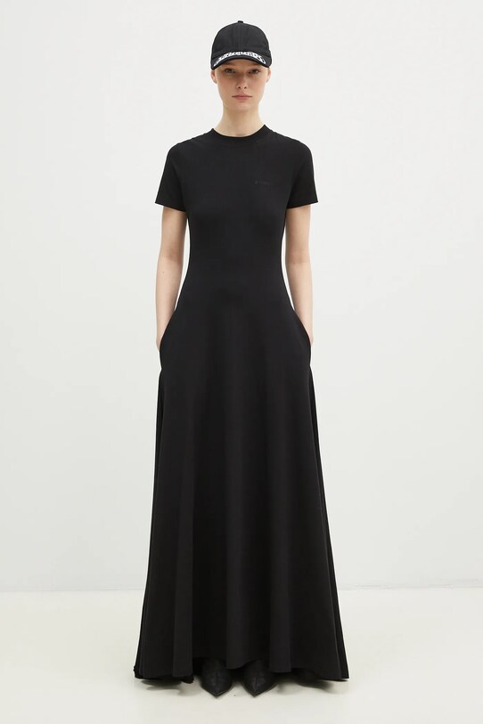 VETEMENTS sukienka Embroidered Logo Ballroom WA66DR710B czarny