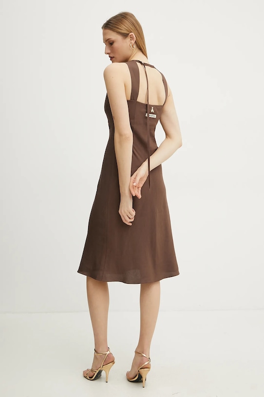 Šaty Patrizia Pepe mini hnědá 2A2868.A052