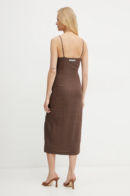 Abbigliamento Patrizia Pepe vestito di lino 2A2885.A584 marrone
