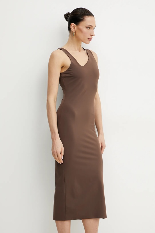 Patrizia Pepe sukienka 2A2912.J129 brązowy SS25