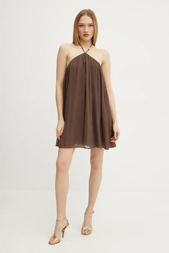 Φόρεμα Patrizia Pepe 2A2924.A585 καφέ SS25