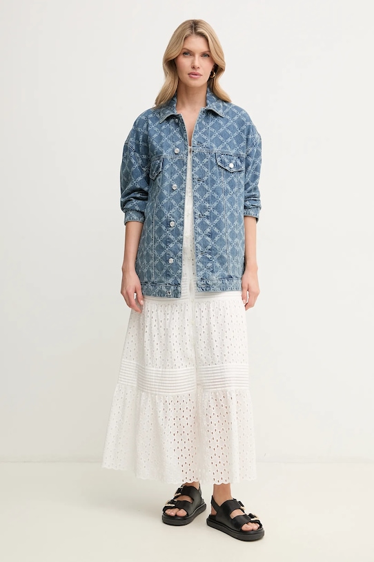 Хлопковое платье Patrizia Pepe 2A2937.A598 белый SS25