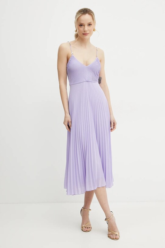 Φόρεμα Patrizia Pepe μυτερό άκρο μωβ 2A2953.AD08