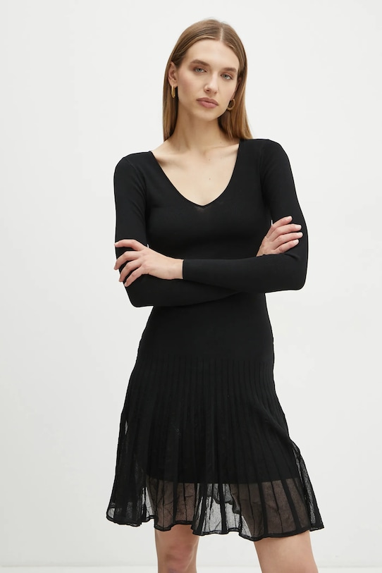 Φόρεμα Marciano Guess BESSIE μακρύ μαύρο 5RGK05.5817Z