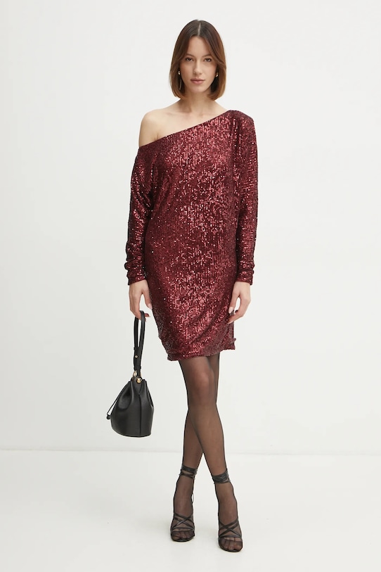 Šaty Marciano Guess GABBIE burgundské 5RGK69.6166A