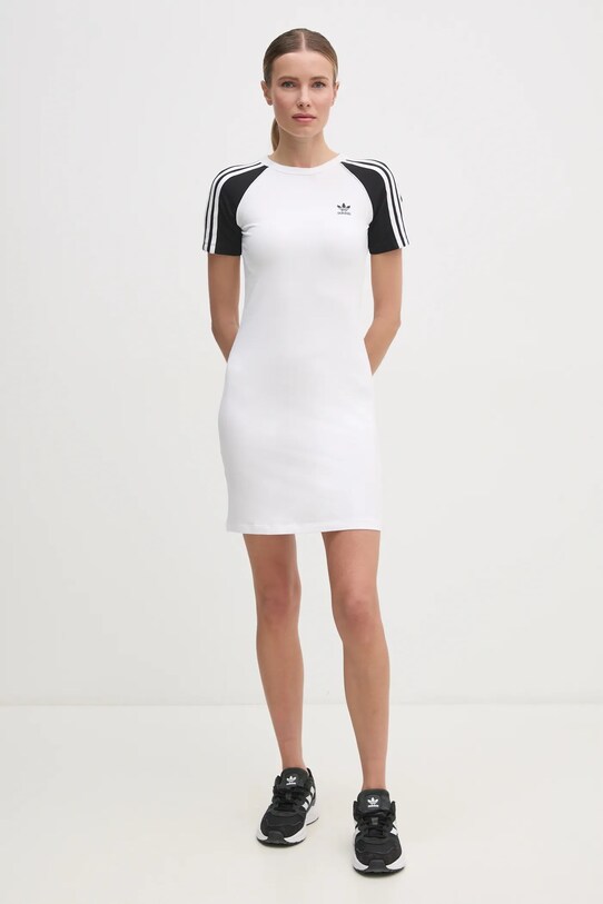adidas Originals vestito 3S RAGLAN DRESS JD0837 bianco SS25