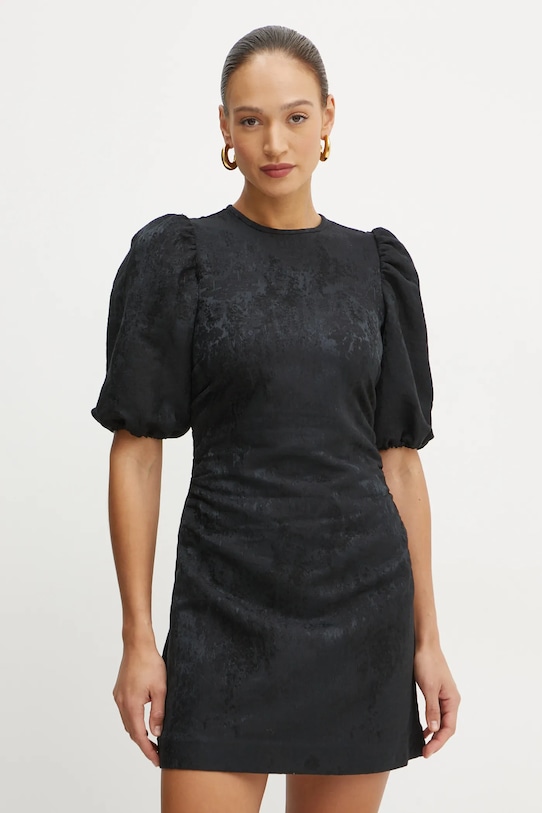 Ivy Oak rochie din amestec de lână mini negru IO117654