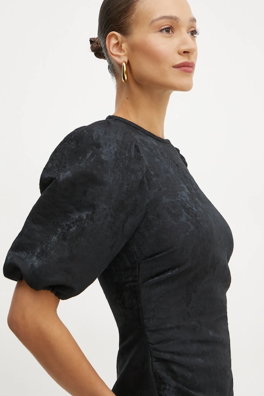Ivy Oak rochie din amestec de lână negru IO117654
