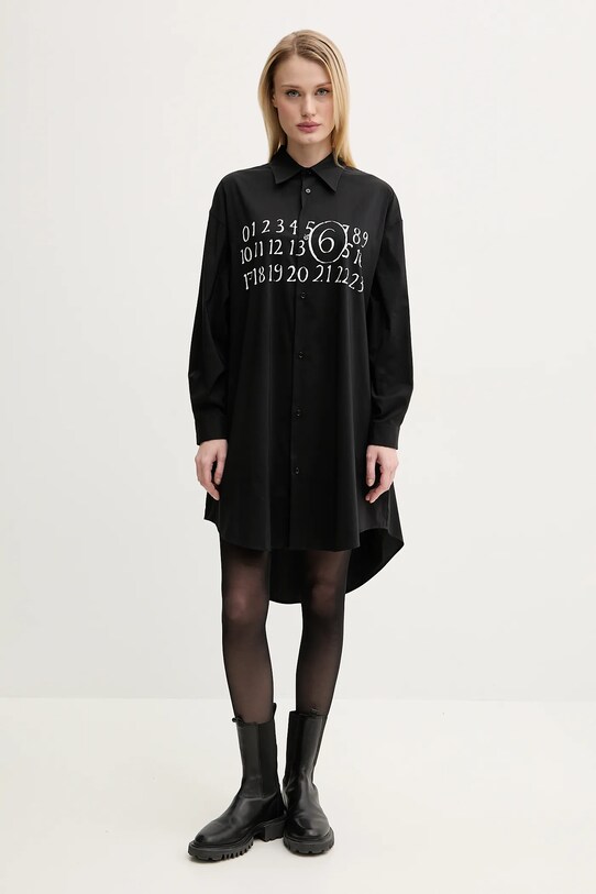 Šaty MM6 Maison Margiela S52CT0788.M35043 černá SS25