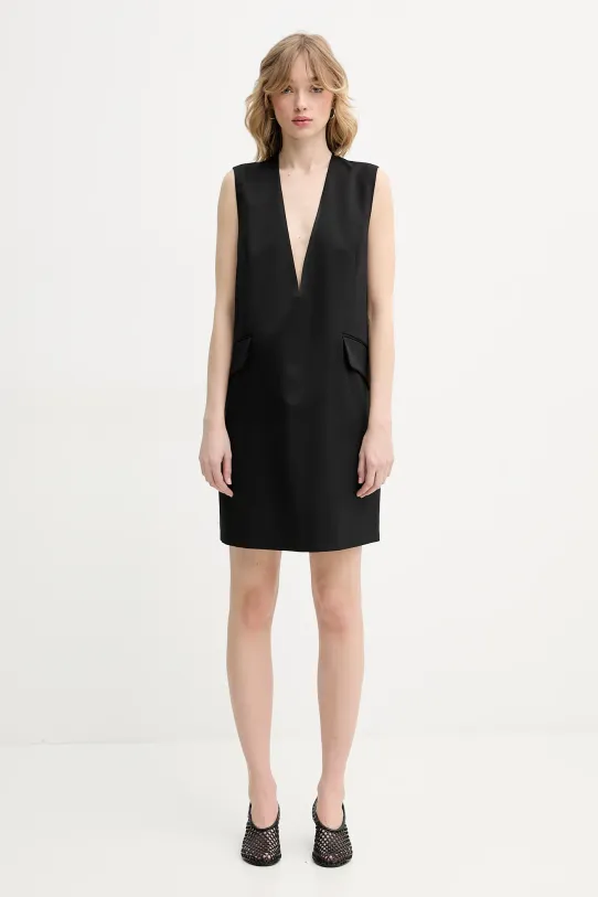MM6 Maison Margiela wool blend dress mini black S52DA0046.M35153