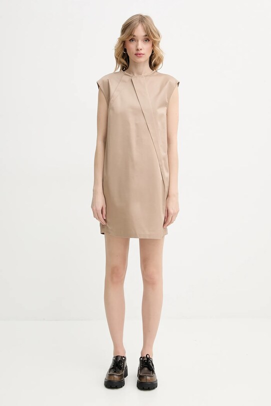 MM6 Maison Margiela rochie din bumbac S52DA0056.M35368 verde SS25