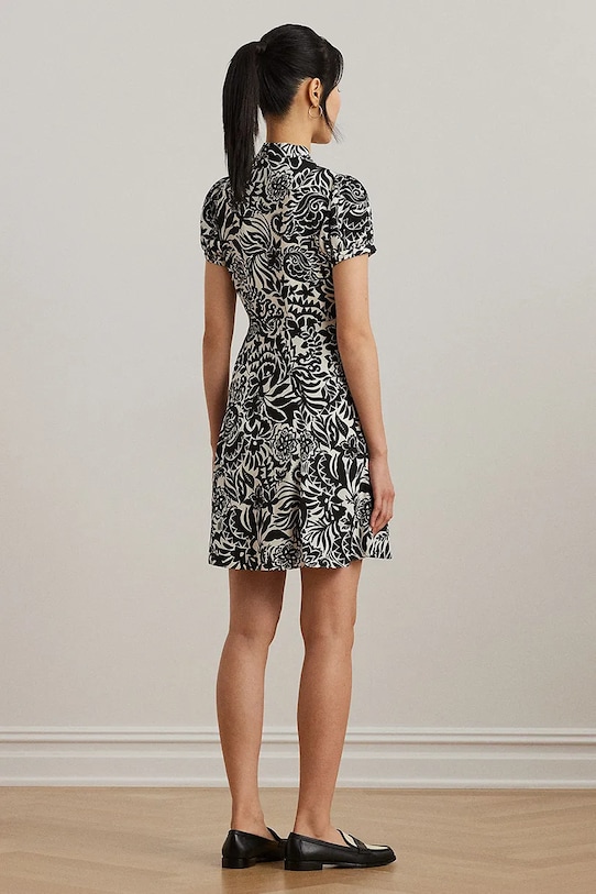 Obleka Lauren Ralph Lauren 200963678 črna SS25