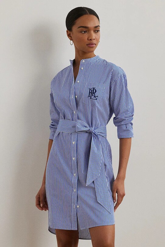 Ρούχα Βαμβακερό φόρεμα Lauren Ralph Lauren 200963845 μπλε