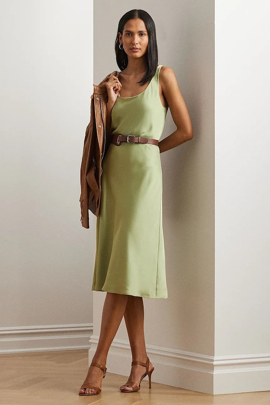 Lauren Ralph Lauren rochie midi verde 200970168
