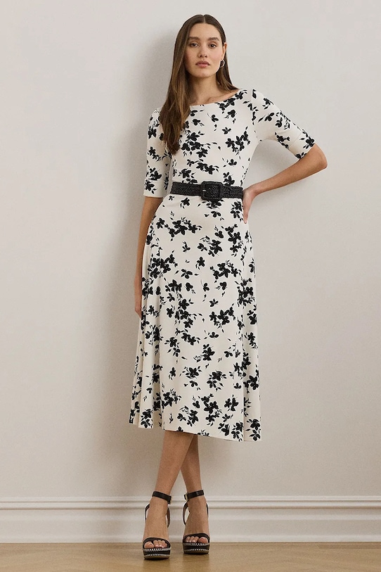 Bavlnené šaty Lauren Ralph Lauren bavlna čierna 250964093