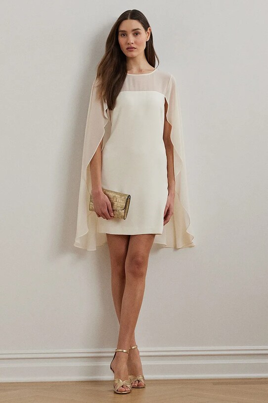 Φόρεμα Lauren Ralph Lauren στρογγυλό μπεζ 253963771