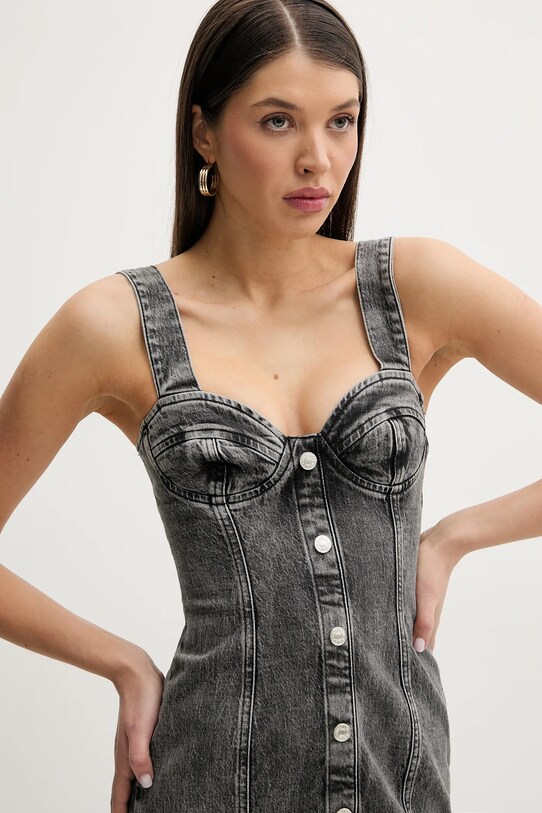 Moschino Jeans rochie din denim gri 0457.3219