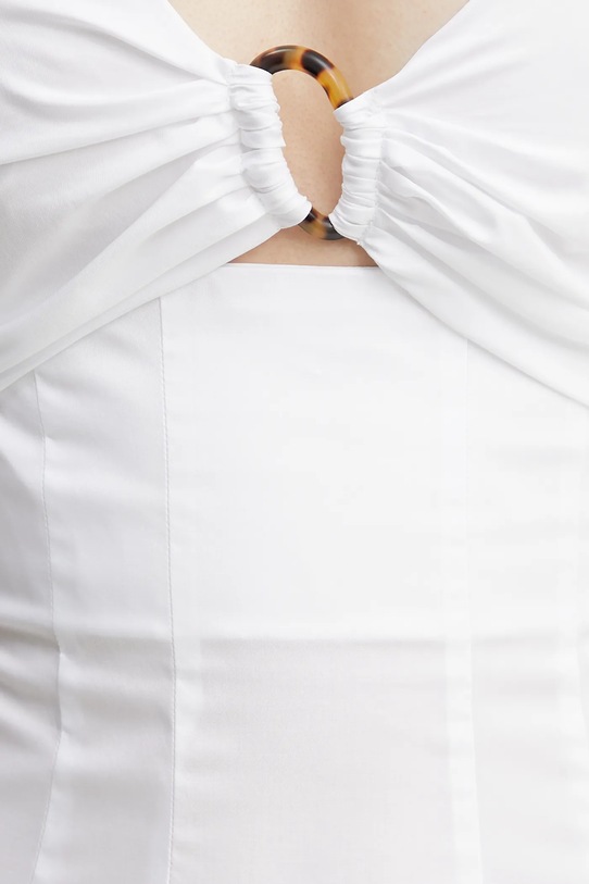 Simona Corsellini vestito in cotone P25CPAB011 bianco