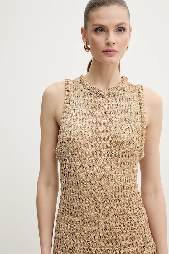 Šaty Simona Corsellini zlatá P25CEABO10