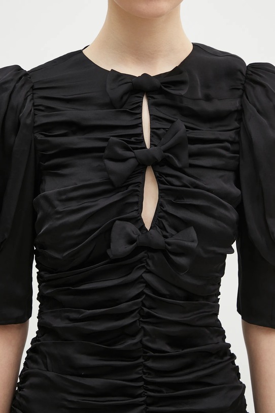 Платье Rotate Satin Mini Ruffle чёрный 114054100