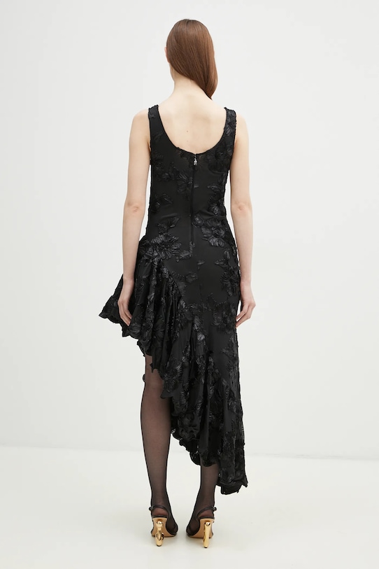 Clothing Rotate dress Flower Mesh Ruffle 114056100 black